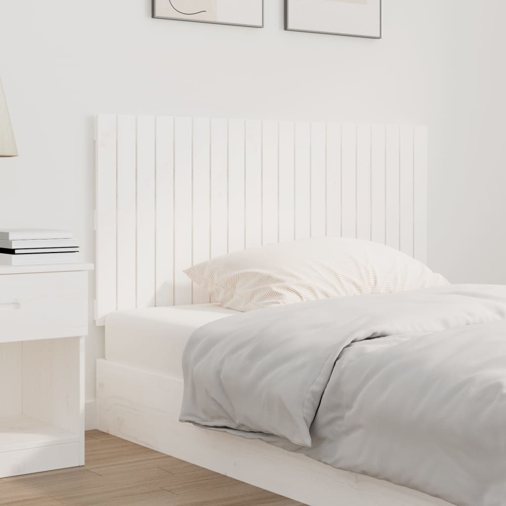 vidaXL Wall Headboard White 127.5x3x60 cm Solid Wood Pine