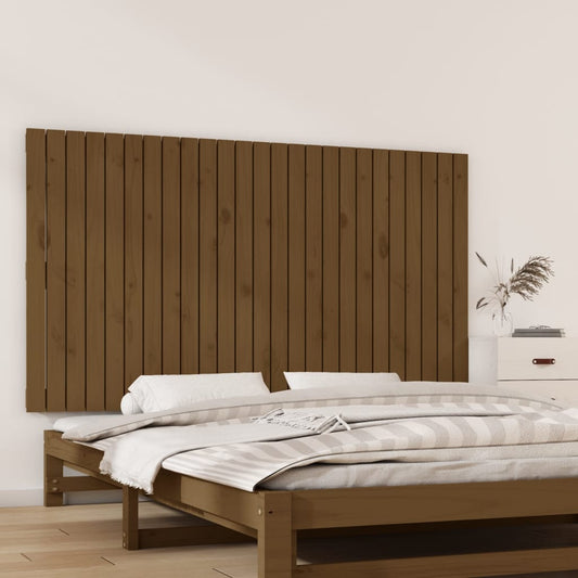 vidaXL Wall Headboard Honey Brown 159.5x3x90 cm Solid Wood Pine