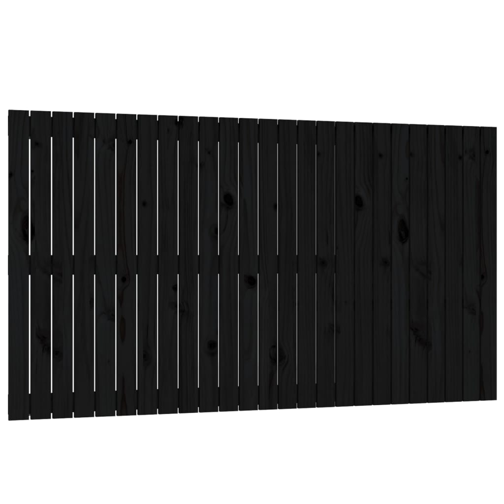 vidaXL Wall Headboard Black 159.5x3x90 cm Solid Wood Pine