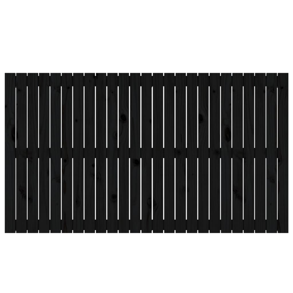 vidaXL Wall Headboard Black 159.5x3x90 cm Solid Wood Pine