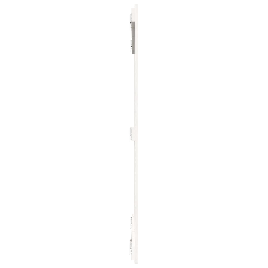 Wall Headboard White 108x3x110 cm Solid Wood Pine