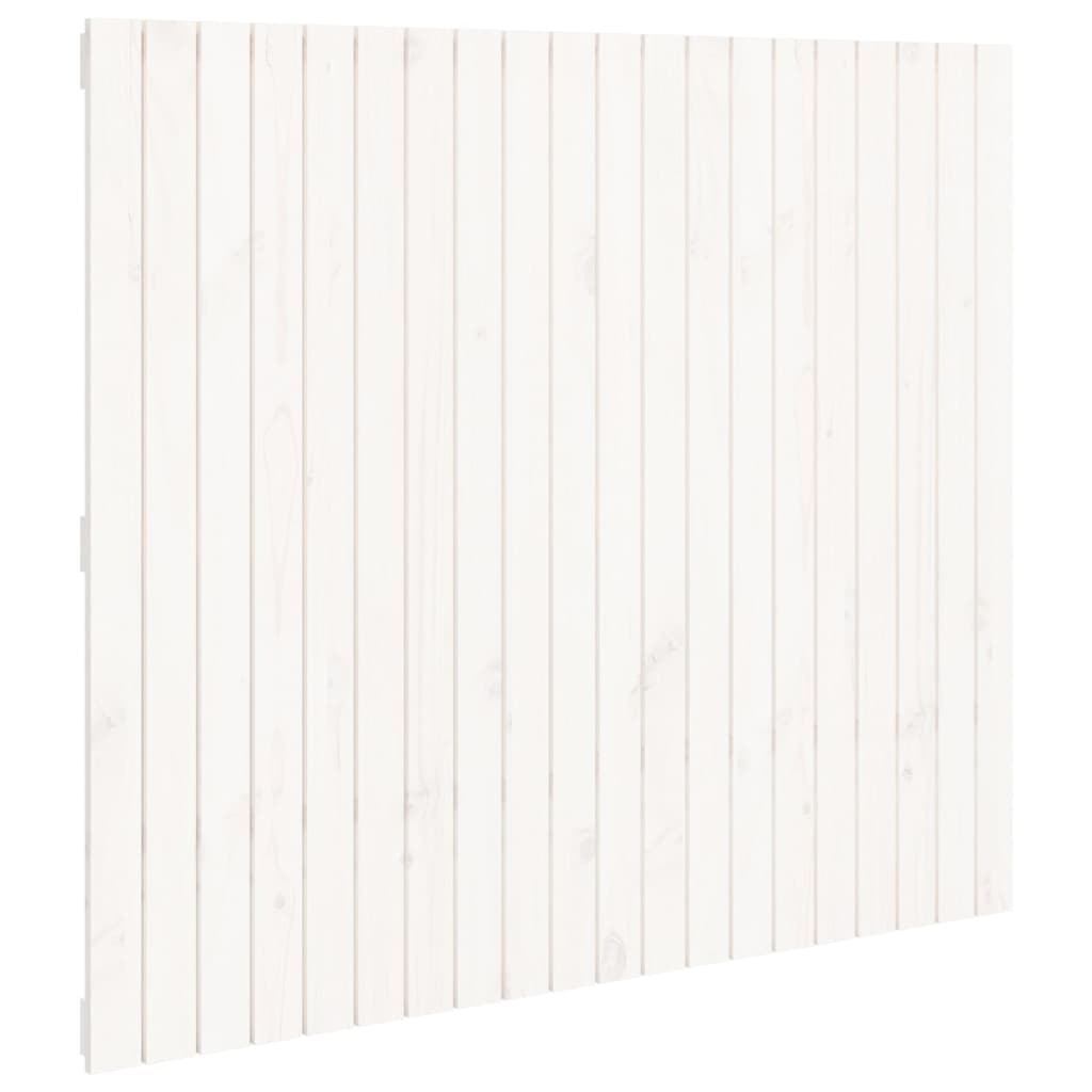 vidaXL Wall Headboard White 127.5x3x110 cm Solid Wood Pine