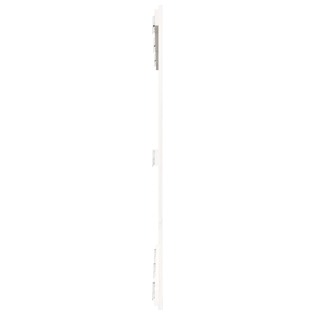 Wall Headboard White 146.5x3x110 cm Solid Wood Pine