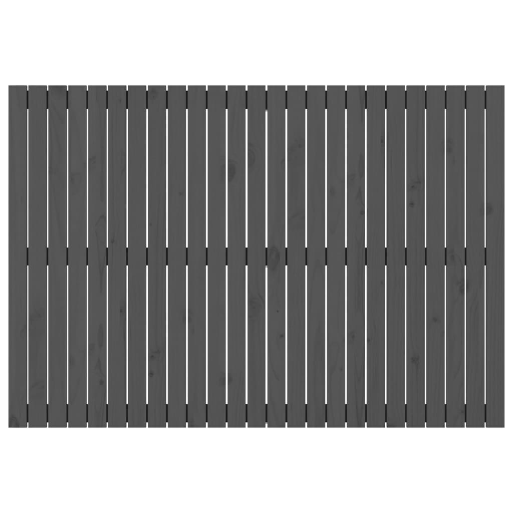Wall Headboard Grey 159.5x3x110 cm Solid Wood Pine