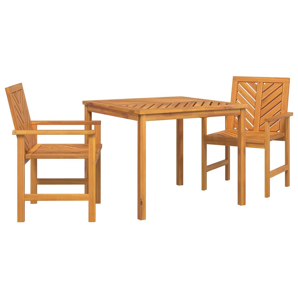 Garden Dining Set 3 pcs Brown Solid Acacia Wood