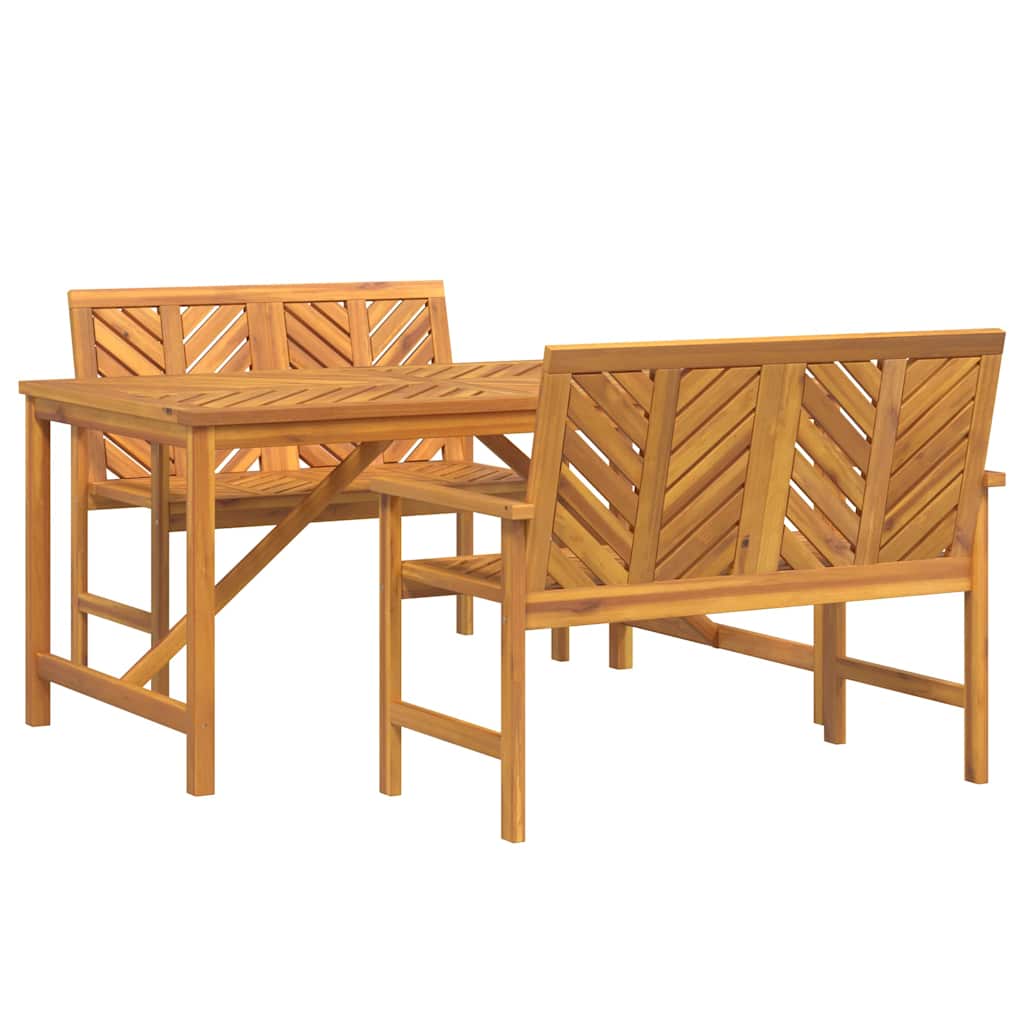 Garden Dining Set 3 pcs Brown Solid Acacia Wood