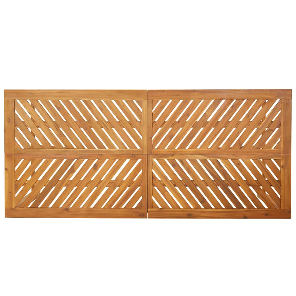 Garden Dining Set 7 pcs Brown Solid Acacia Wood