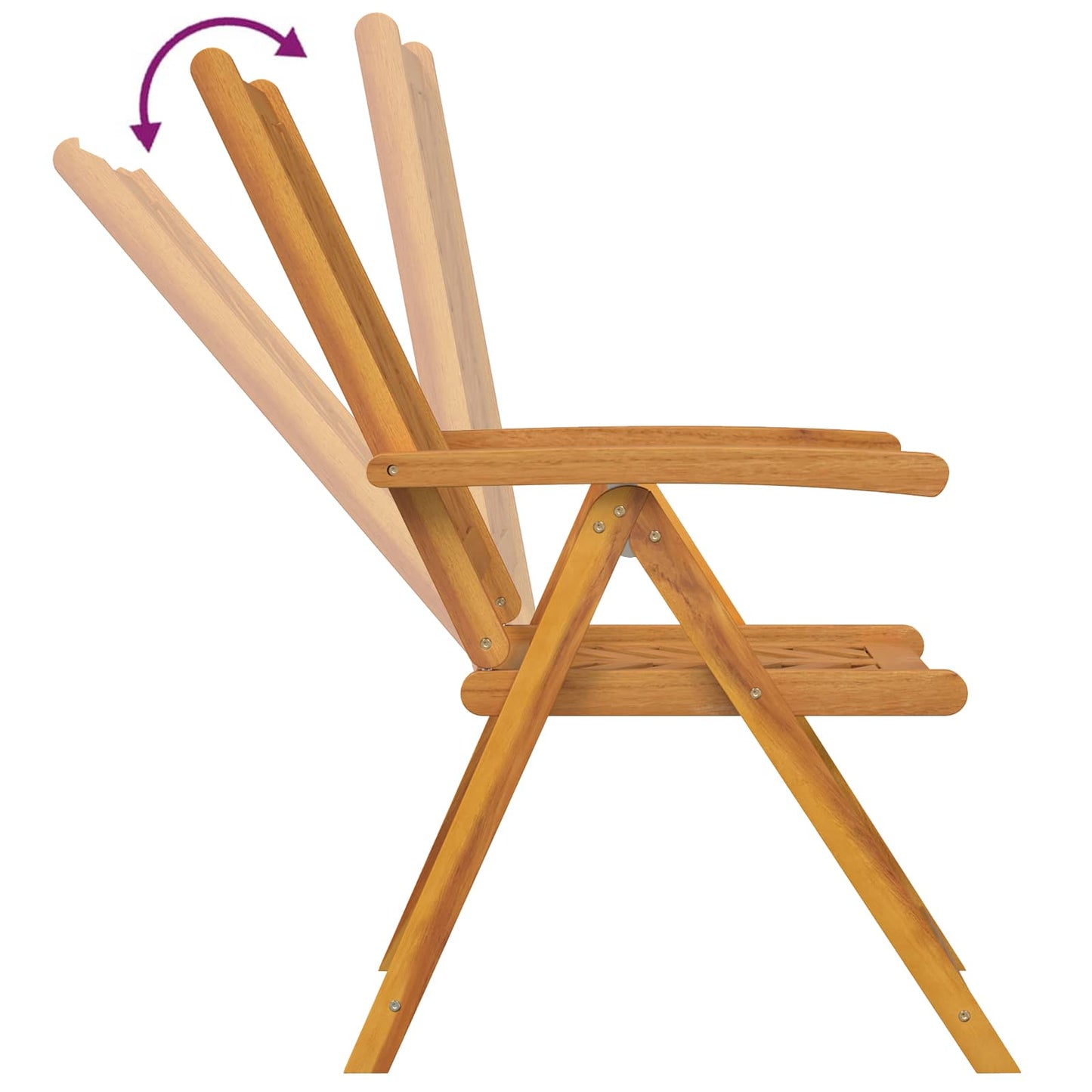 Garden Chair 8 pcs Brown 57 x 72 x 109 cm Solid Acacia Wood