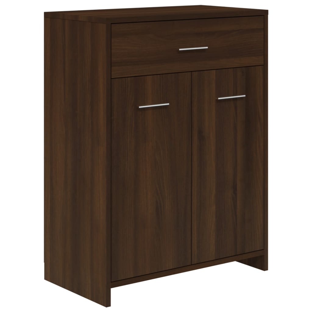 vidaXL 4 Piece Bathroom Furniture Set Brown Oak Engineered Wood