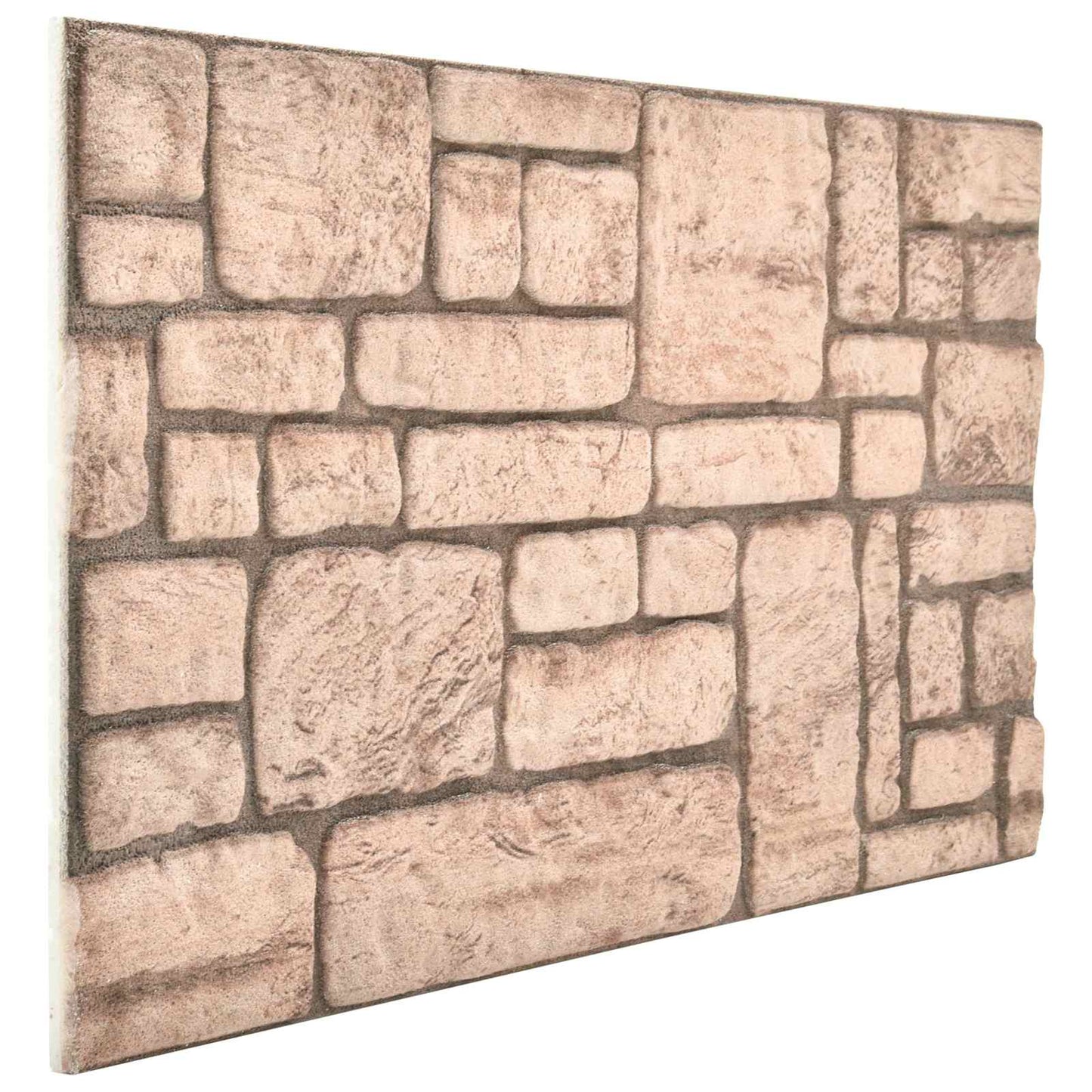 Wall Panels 10 pcs 100 x 50 cm Beige EPS Foam