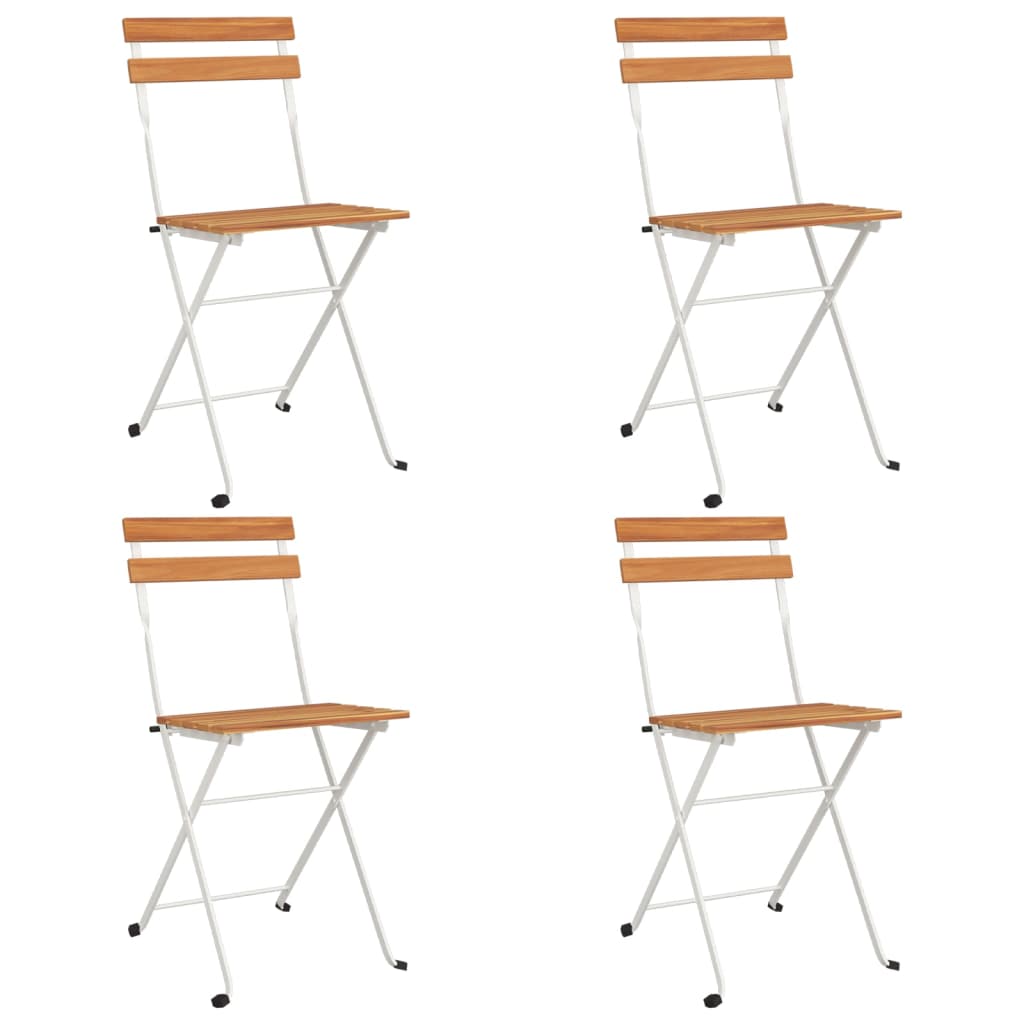 Folding Bistro Chair | Set of 4 | Natural wood