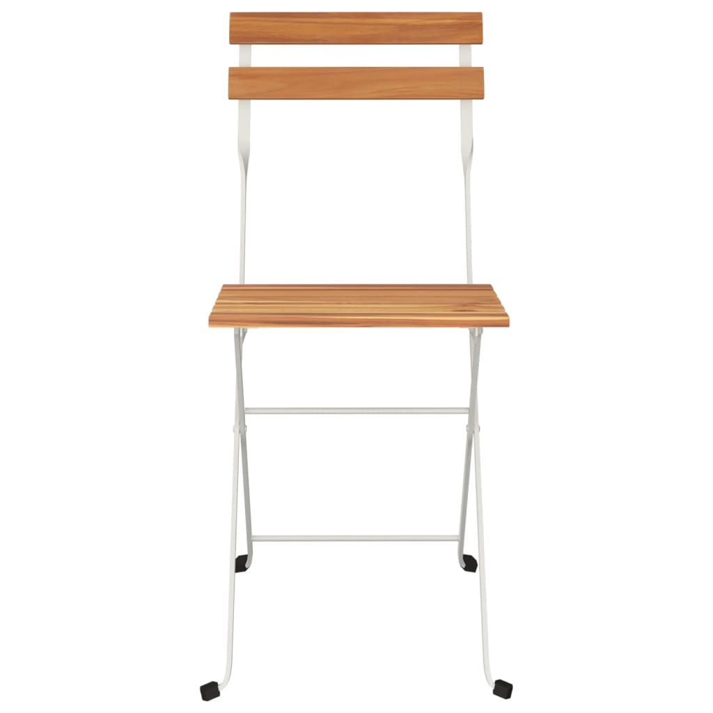 Folding Bistro Chair | Set of 4 | Natural wood