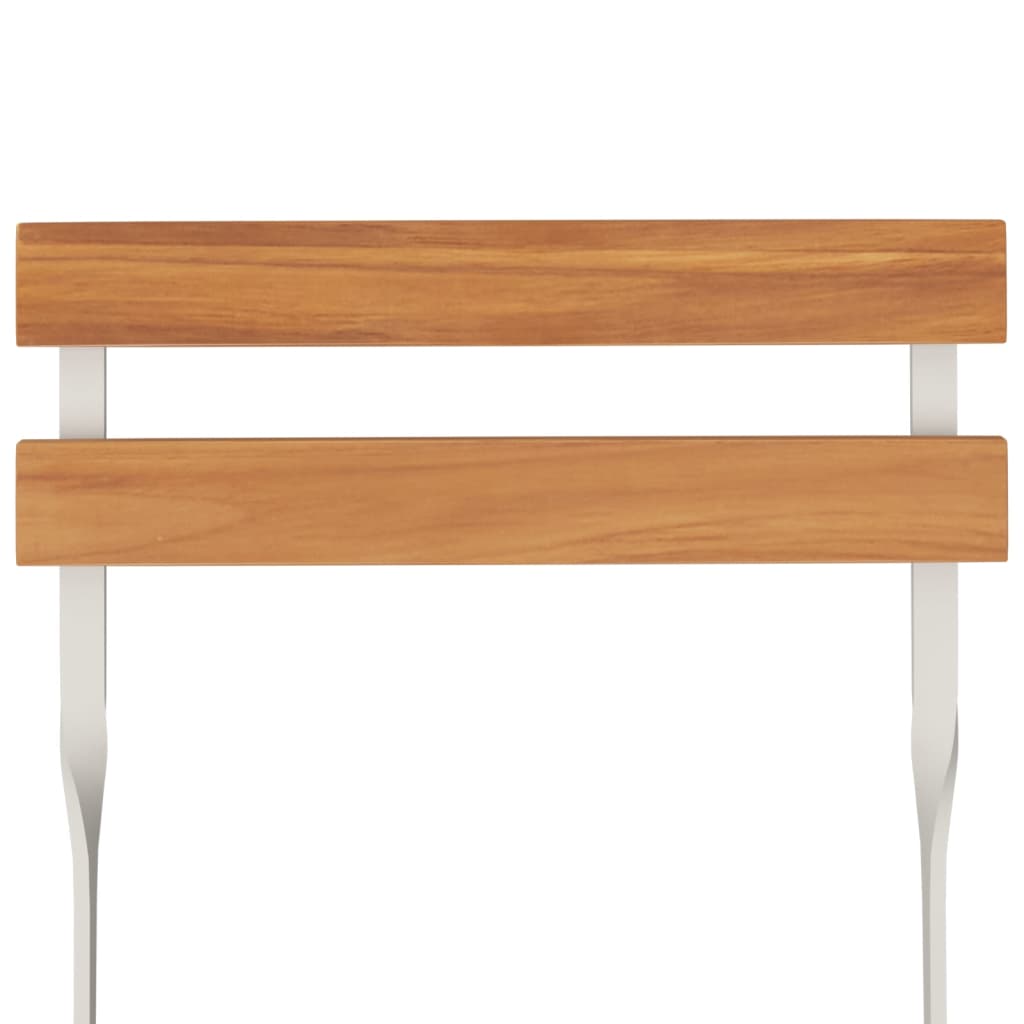 Folding Bistro Chair | Set of 4 | Natural wood