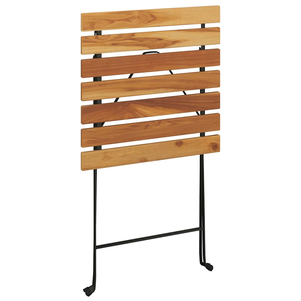 Folding Bistro Set | Teak | Solid Teak Wood, Powder-Coated Steel | Medium