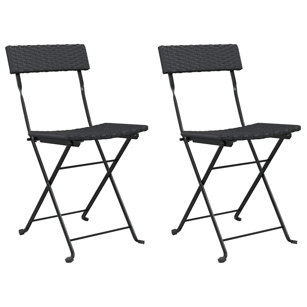 Folding Bistro Chair | Set of 2 | Black