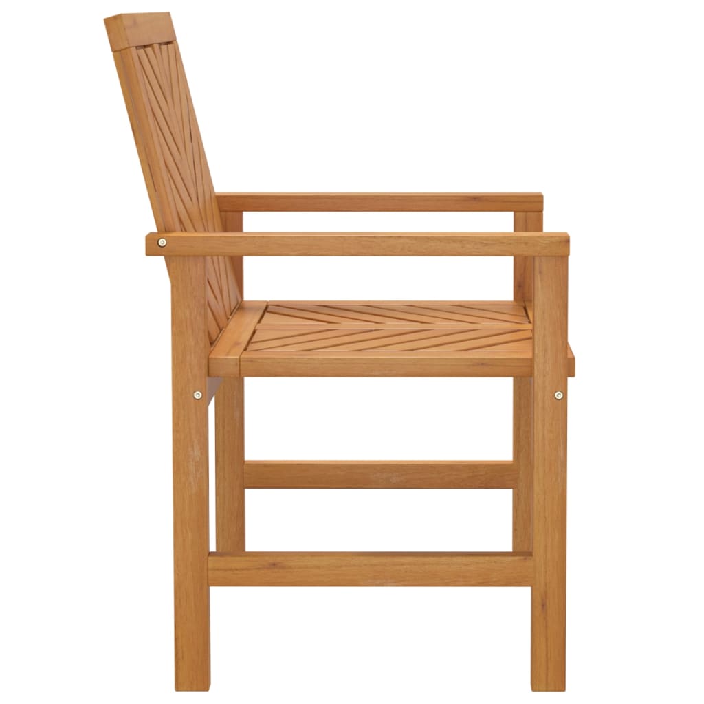 Garden Dining Chair | Set of 2 | Natural Acacia | Solid Acacia Wood