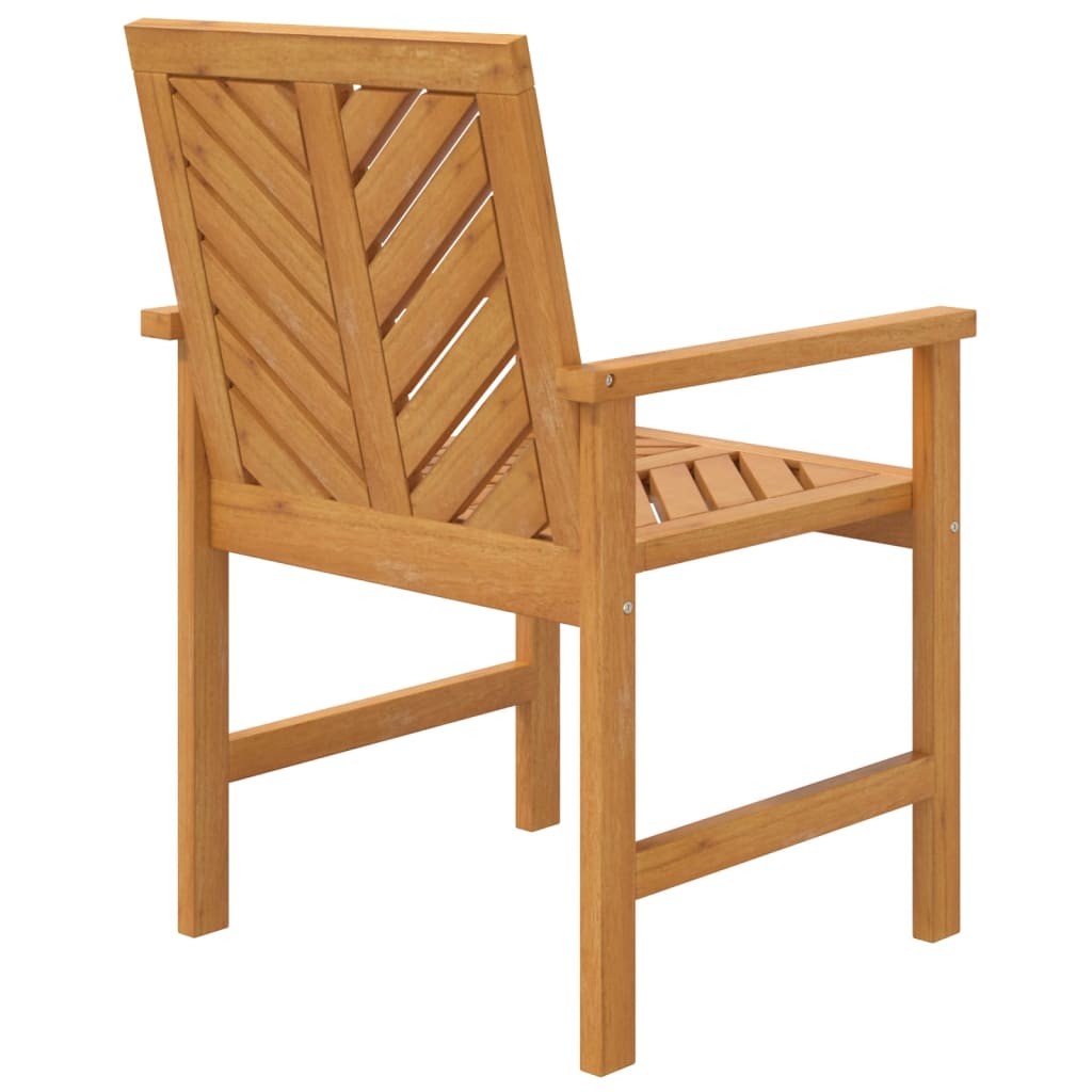 Garden Dining Chair | Set of 2 | Natural Acacia | Solid Acacia Wood