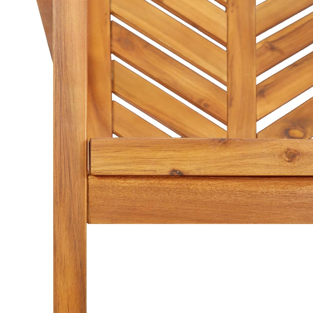 Garden Dining Chair | Set of 3 | Natural wood | Solid acacia wood