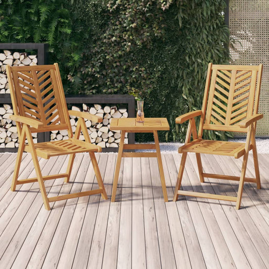 vidaXL Reclining Garden Chairs 2 pcs Solid Wood Acacia