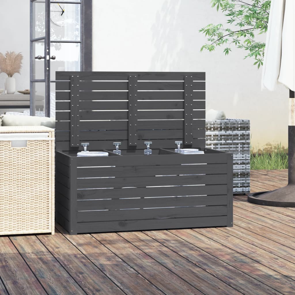 vidaXL Garden Box Grey 101x50.5x46.5 cm Solid Wood Pine