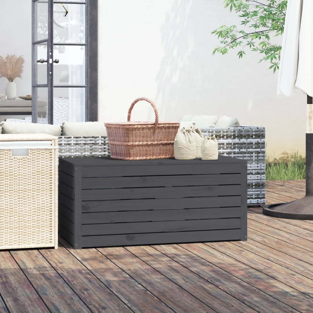 vidaXL Garden Box Grey 101x50.5x46.5 cm Solid Wood Pine