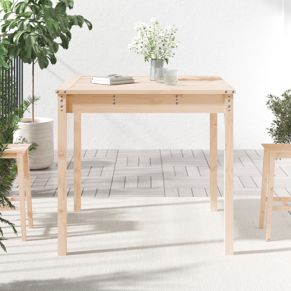 Garden Table 82,5x82,5x76 cm Solid Wood Pine