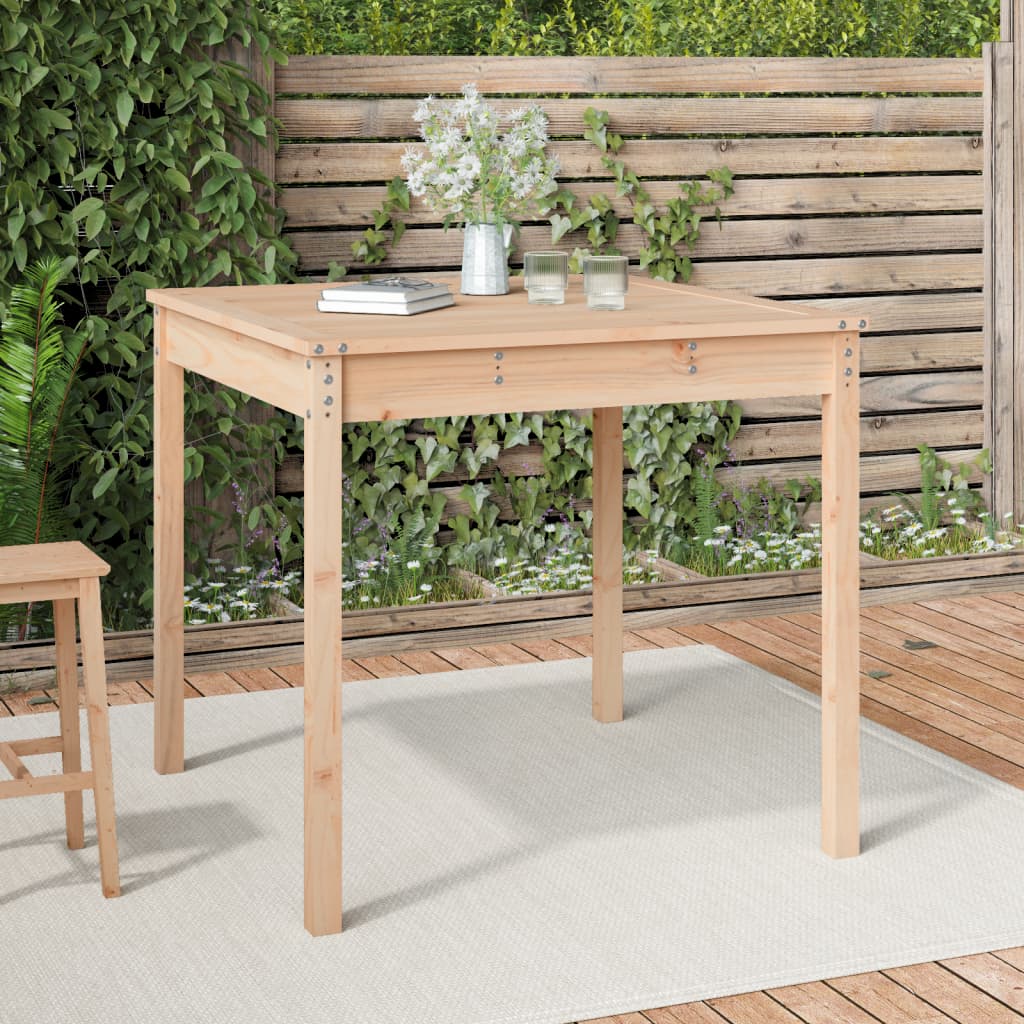Garden Table 82,5x82,5x76 cm Solid Wood Pine