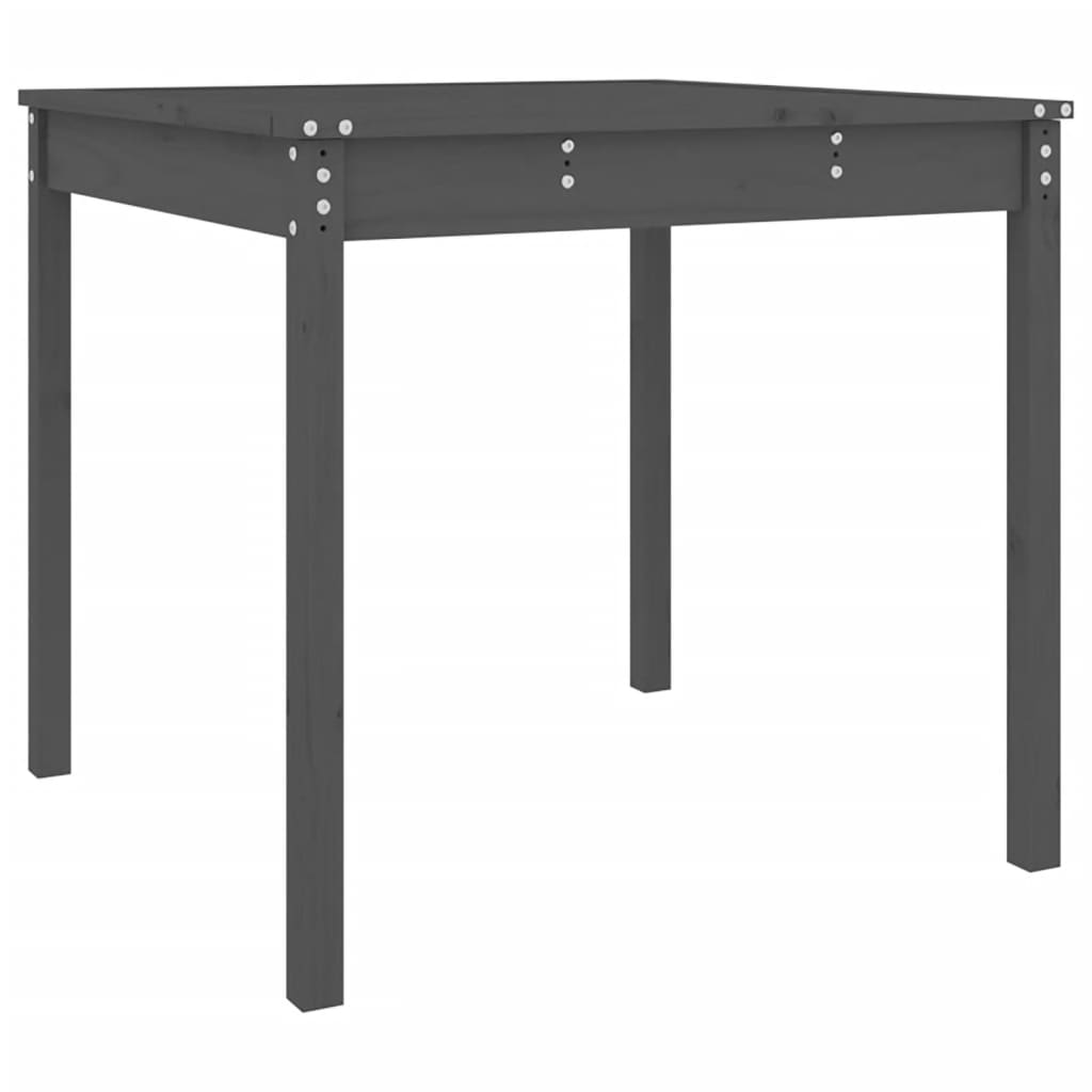Garden Table Grey 82,5x82,5x76 cm Solid Wood Pine