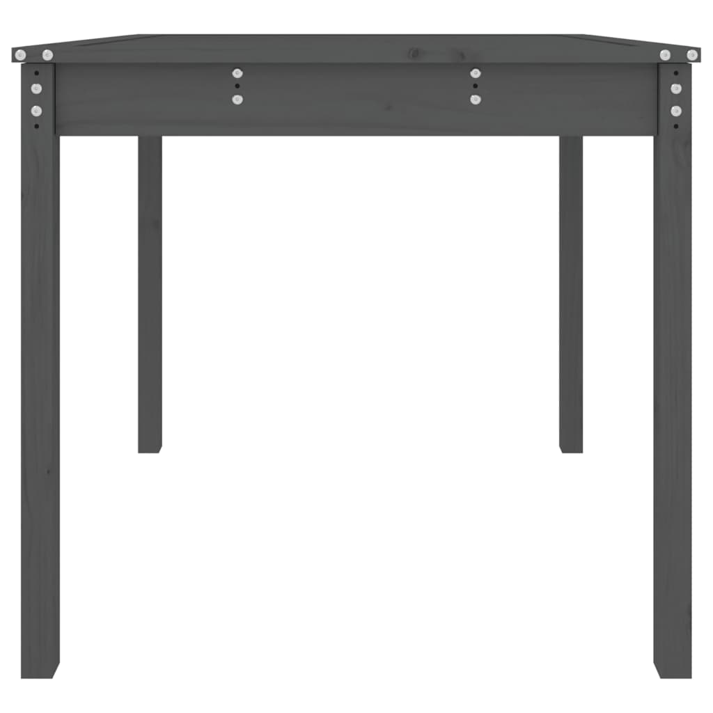 Garden Table Grey 82,5x82,5x76 cm Solid Wood Pine
