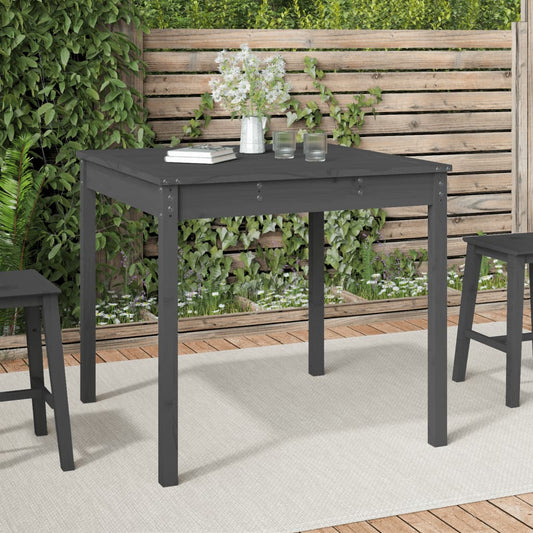 vidaXL Garden Table Grey 82.5x82.5x76 cm Solid Wood Pine