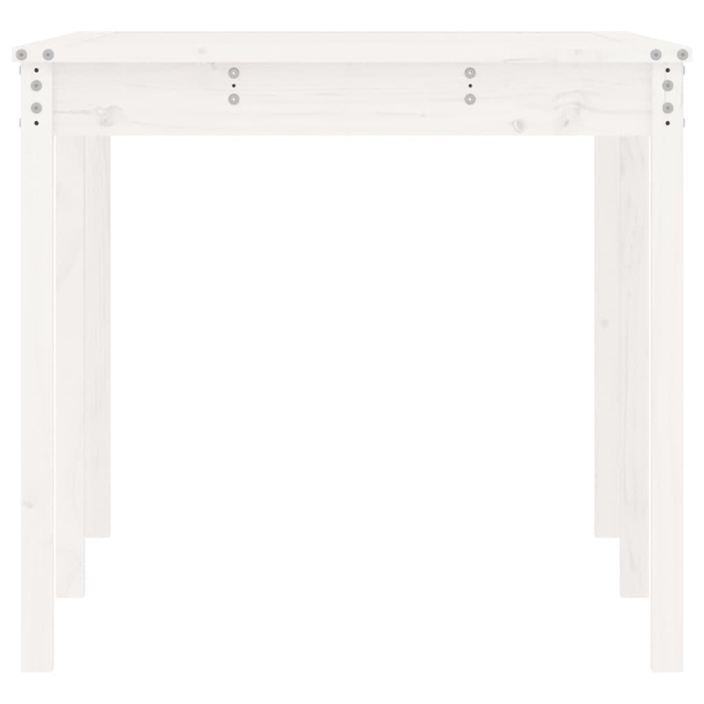 vidaXL Garden Table White 159.5x82.5x76 cm Solid Wood Pine