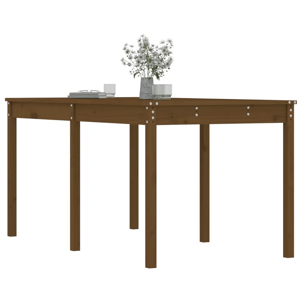 Garden Table Honey Brown 159,5x82,5x76 cm Solid Wood Pine
