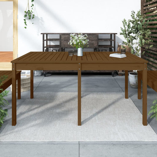 vidaXL Garden Table Honey Brown 159.5x82.5x76 cm Solid Wood Pine