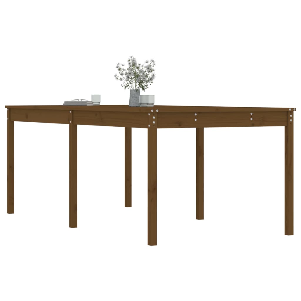 vidaXL Garden Table Honey Brown 203.5x100x76 cm Solid Wood Pine