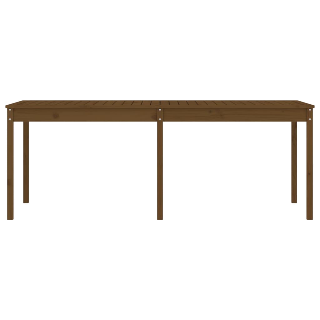 vidaXL Garden Table Honey Brown 203.5x100x76 cm Solid Wood Pine