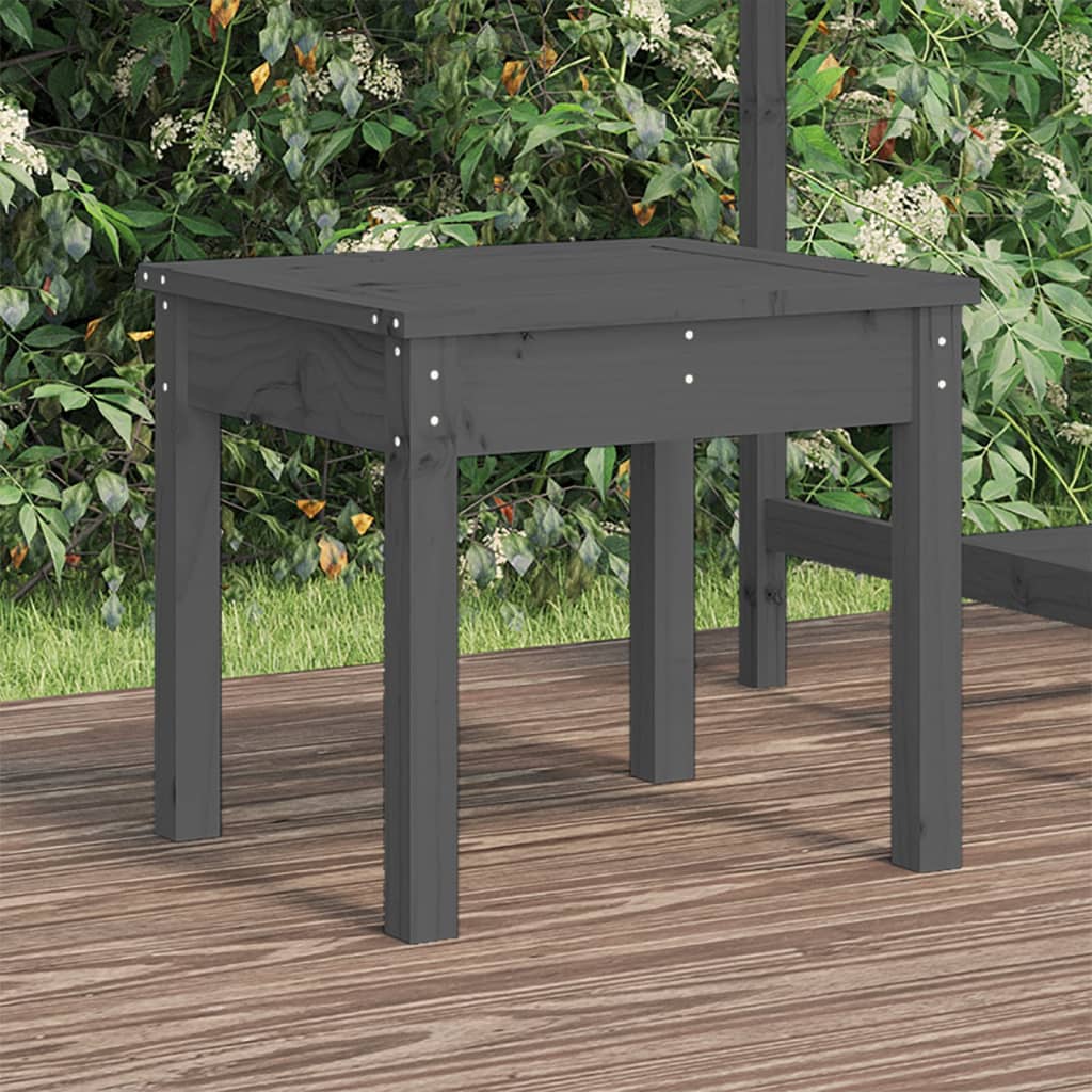 vidaXL Garden Bench Grey 50x44x45 cm Solid Wood Pine