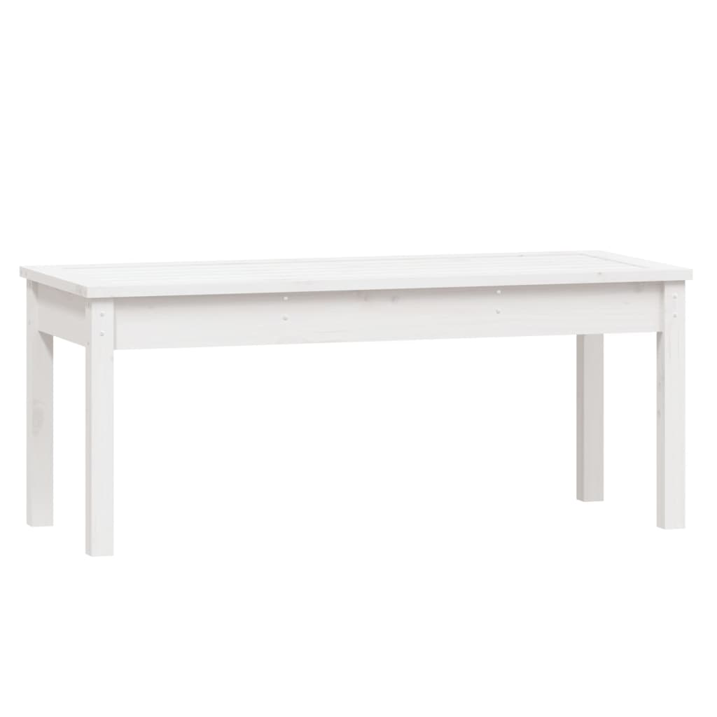 vidaXL Garden Bench White 109x44x45 cm Solid Wood Pine