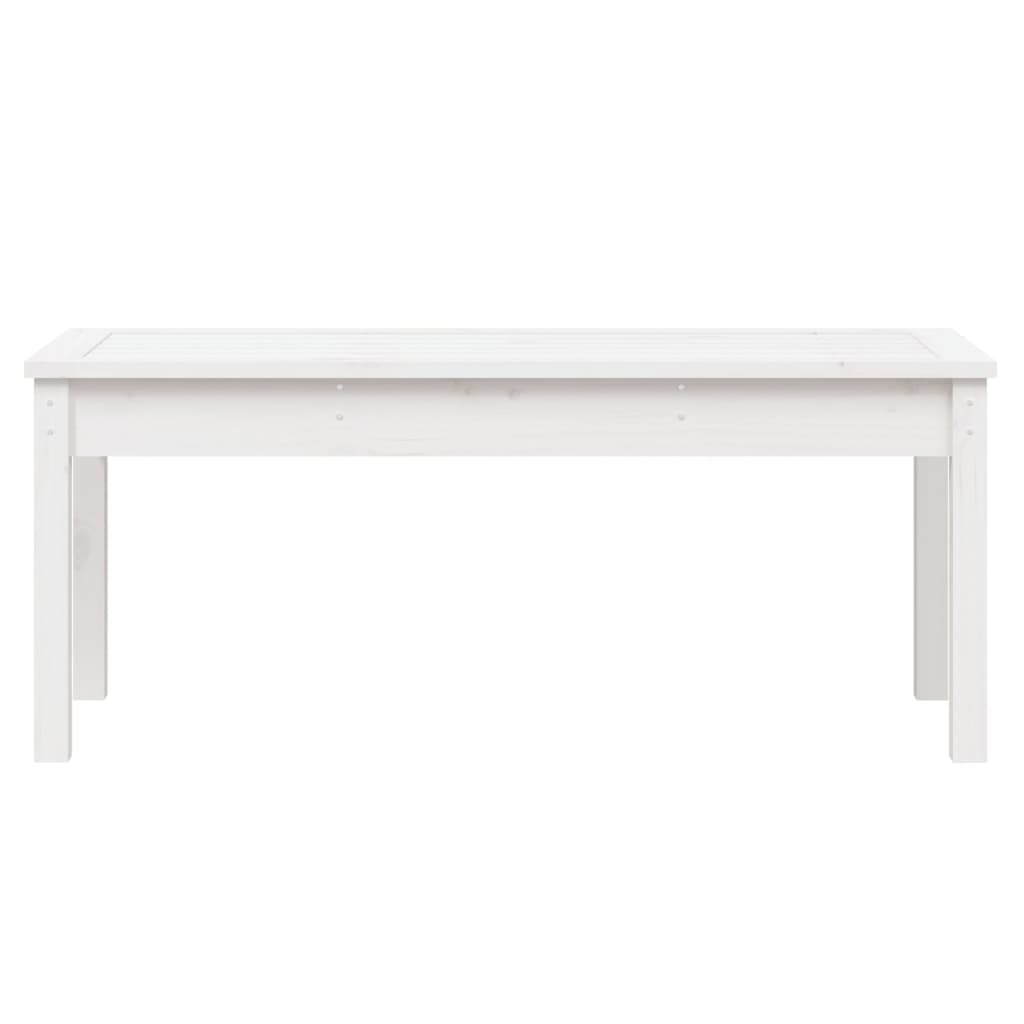 vidaXL Garden Bench White 109x44x45 cm Solid Wood Pine