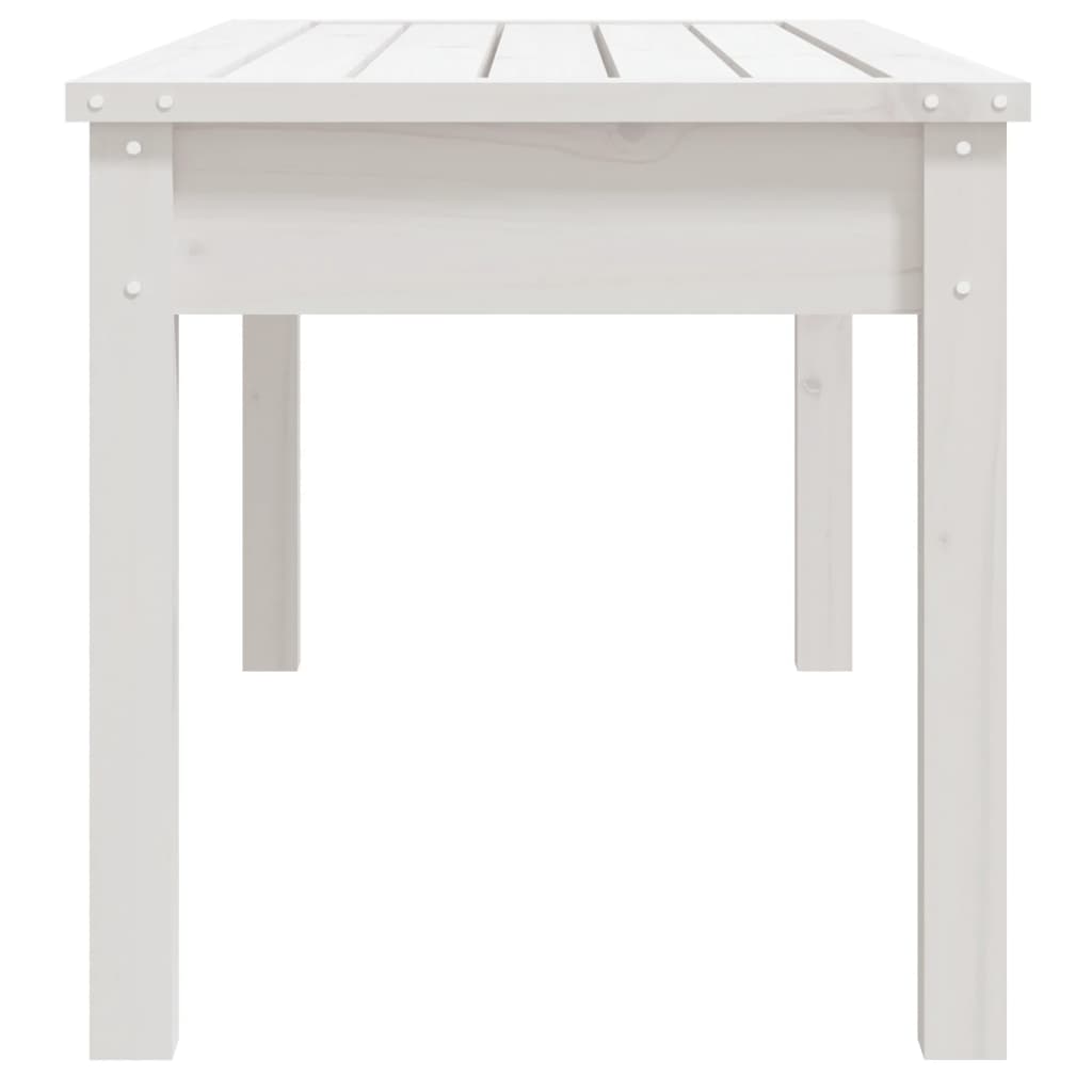vidaXL Garden Bench White 109x44x45 cm Solid Wood Pine