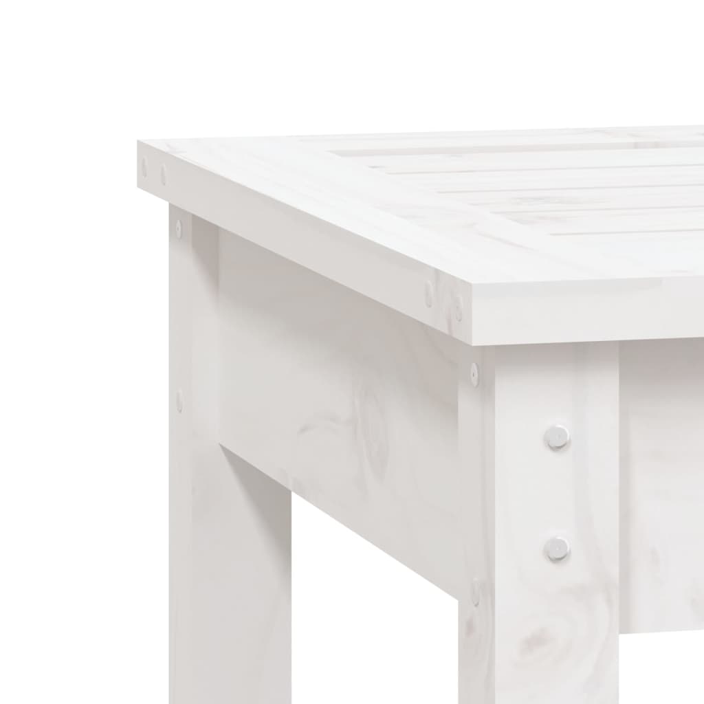 vidaXL 2-Seater Garden Bench White 159.5x44x45 cm Solid Wood Pine