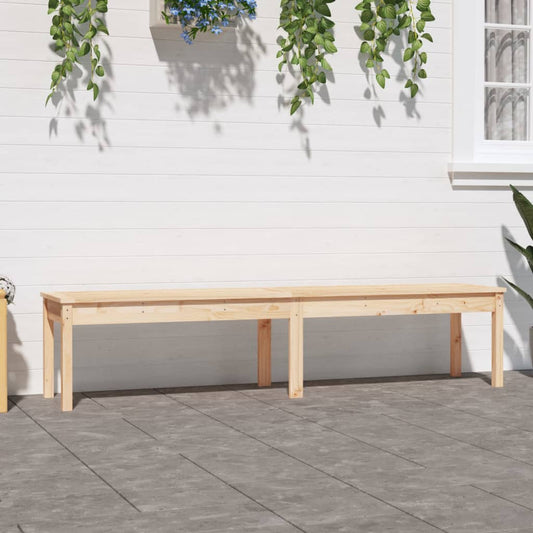 vidaXL 2-Seater Garden Bench 203.5x44x45 cm Solid Wood Pine