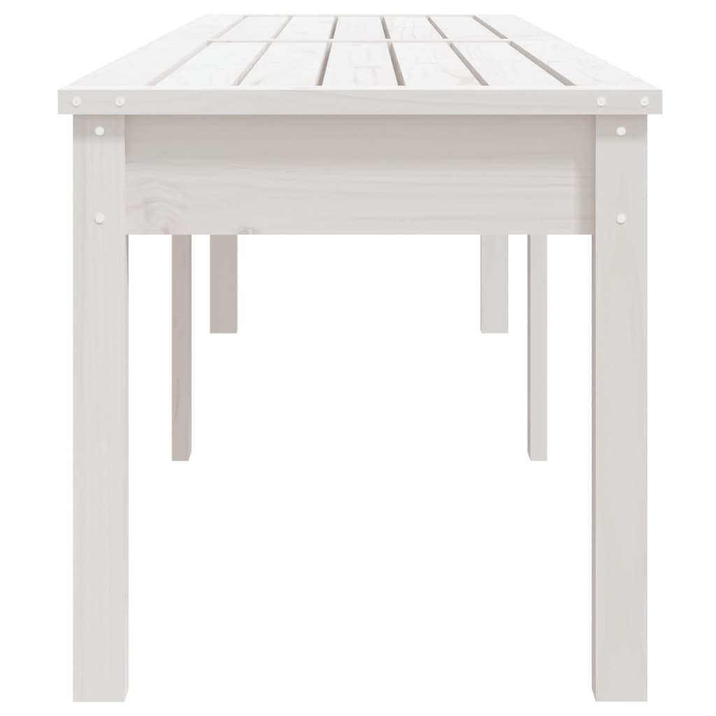 vidaXL 2-Seater Garden Bench White 203.5x44x45 cm Solid Wood Pine