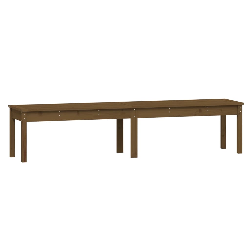 vidaXL 2-Seater Garden Bench Honey Brown 203.5x44x45 cm Solid Wood Pine