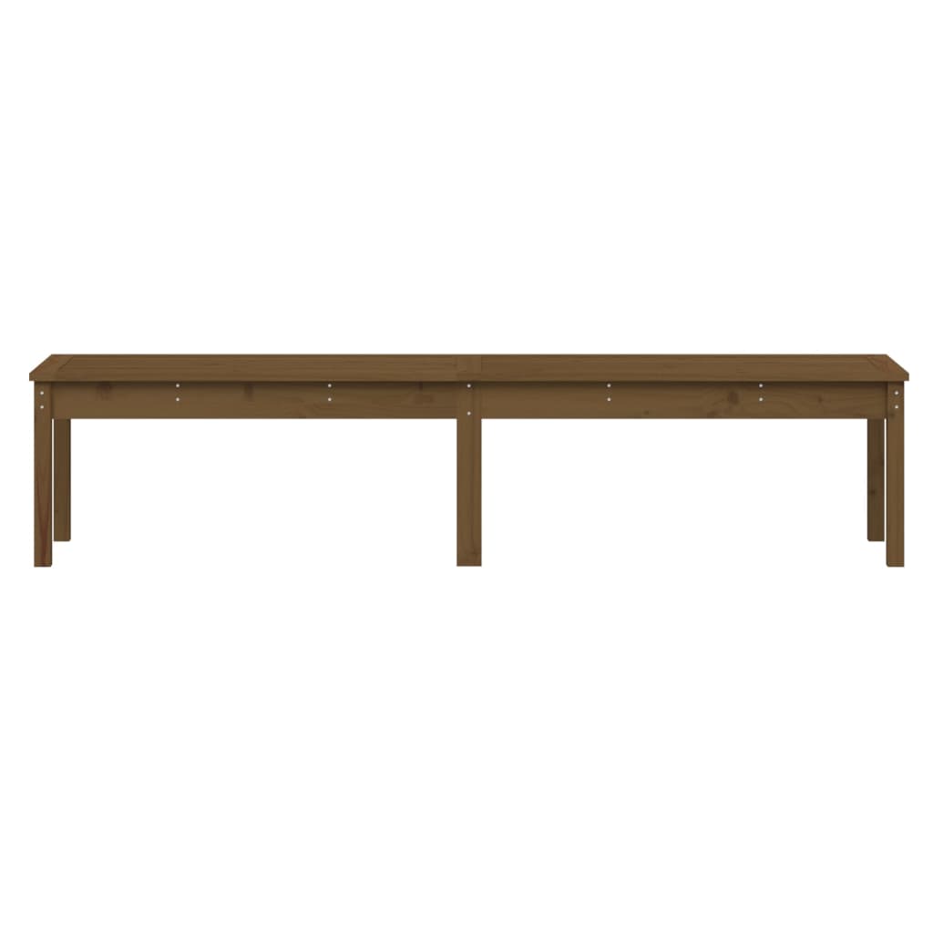 vidaXL 2-Seater Garden Bench Honey Brown 203.5x44x45 cm Solid Wood Pine