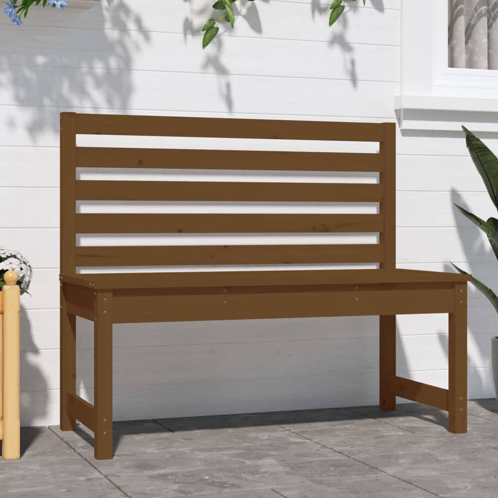 vidaXL Garden Bench Honey Brown 109 cm Solid Wood Pine