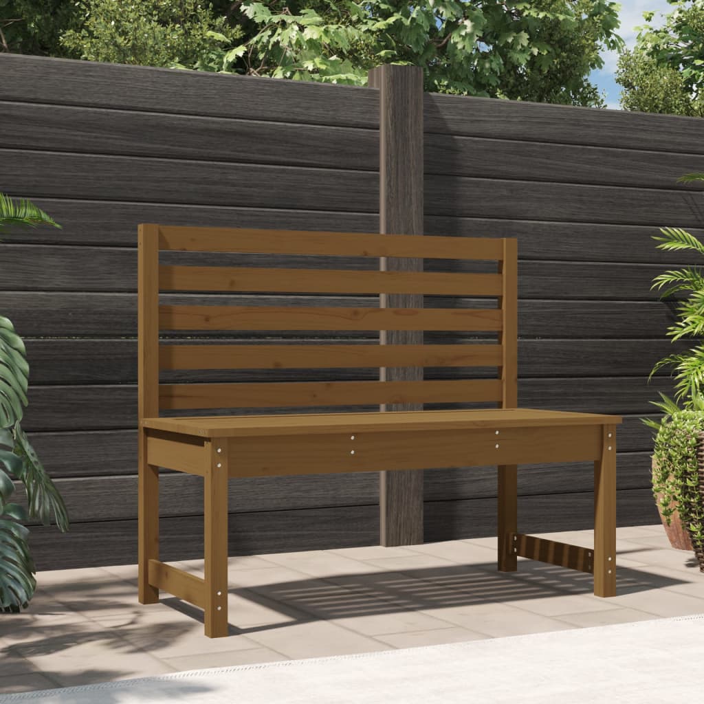 vidaXL Garden Bench Honey Brown 109 cm Solid Wood Pine