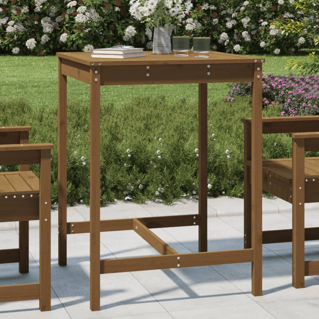 vidaXL Garden Table Honey Brown 82.5x82.5x110 cm Solid Wood Pine