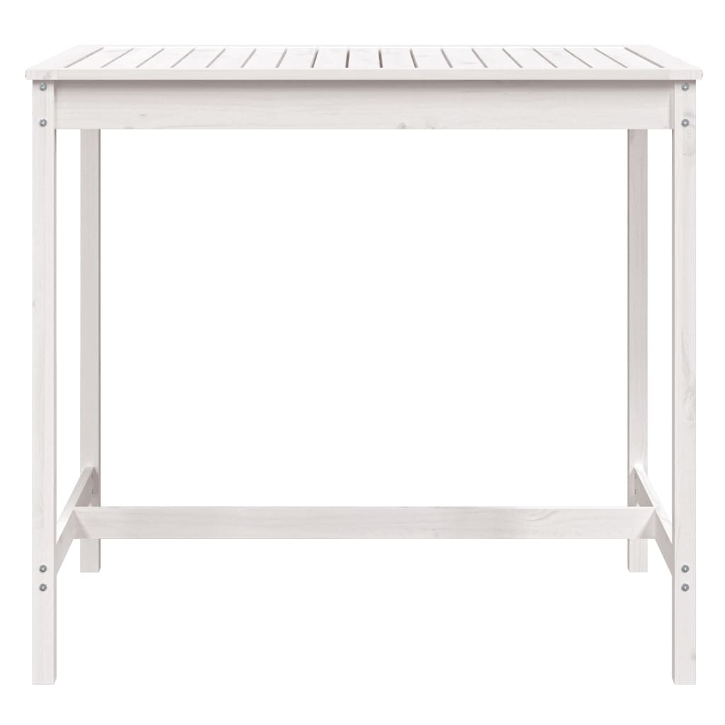 vidaXL Garden Table White 121x82.5x110 cm Solid Wood Pine