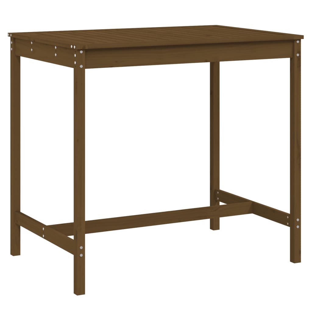 Garden Table Honey Brown 121x82,5x110 cm Solid Wood Pine