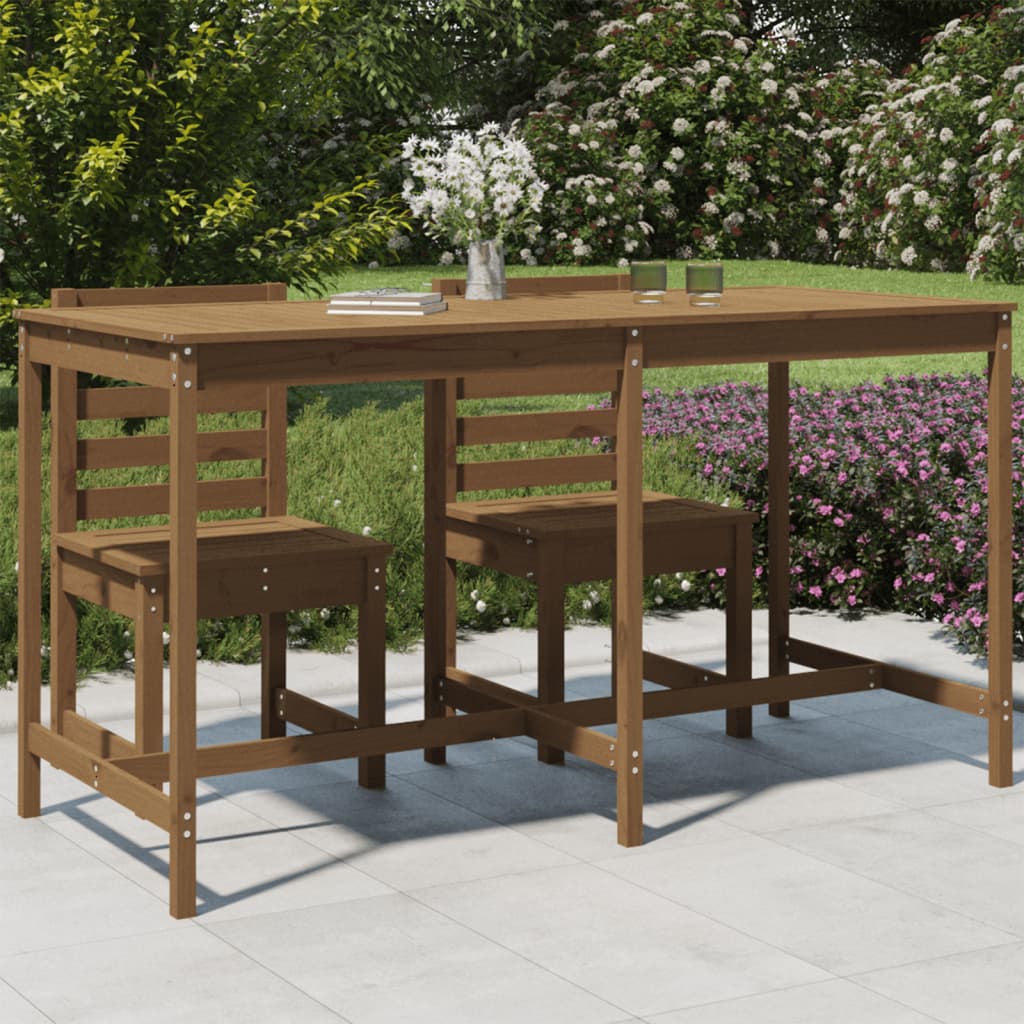Garden Table Honey Brown 203,5x90x110 cm Solid Wood Pine